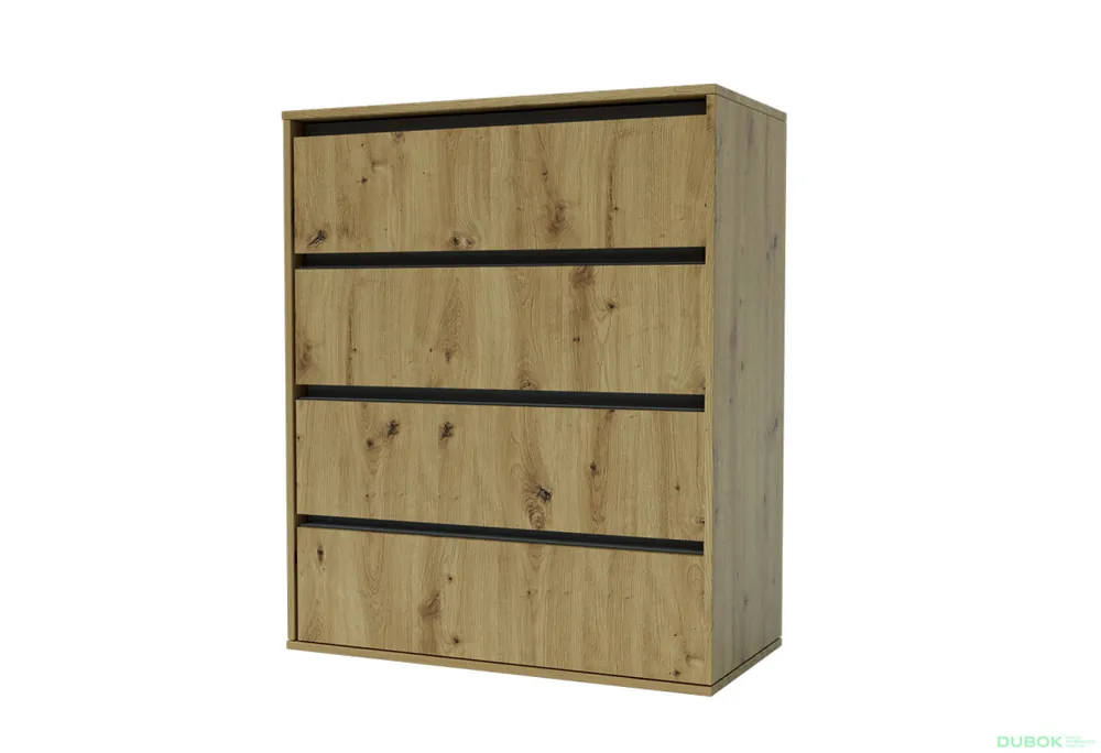 Komoda Idea K 1000/800/4š dub artisan / šedý grafit Výprodej