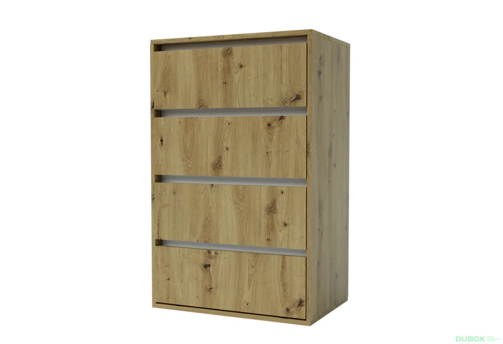 Ihned K Objednání Komoda Idea K 1000/600/4š dub artisan / nymphaea alba