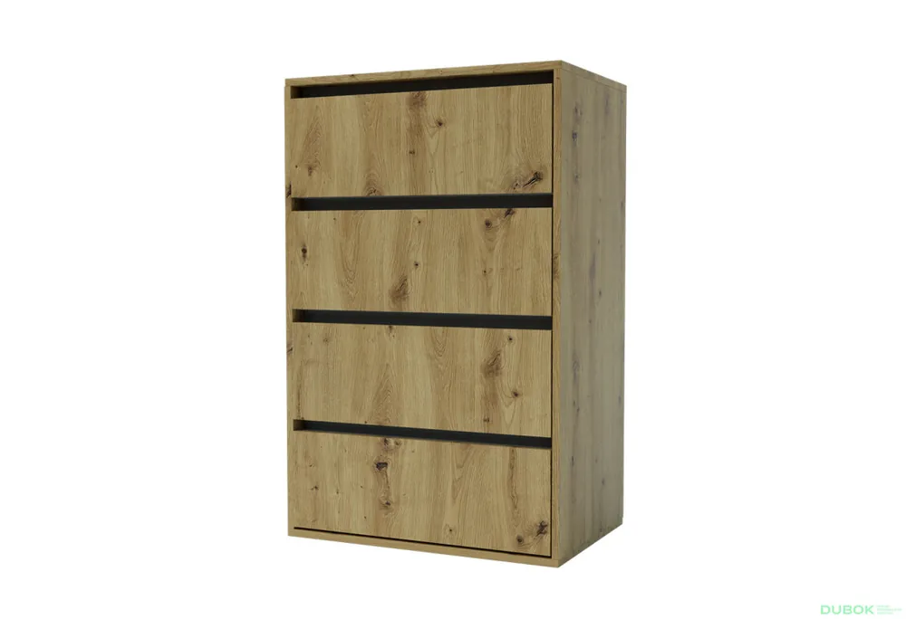 Komoda Idea K 1000/600/4š dub artisan / šedý grafit Speciální Cena
