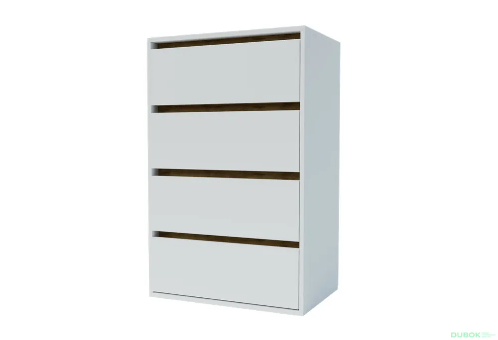 Komoda Idea K 1000/600/4š nymphaea alba / dub artisan Vysoce Kvalitní