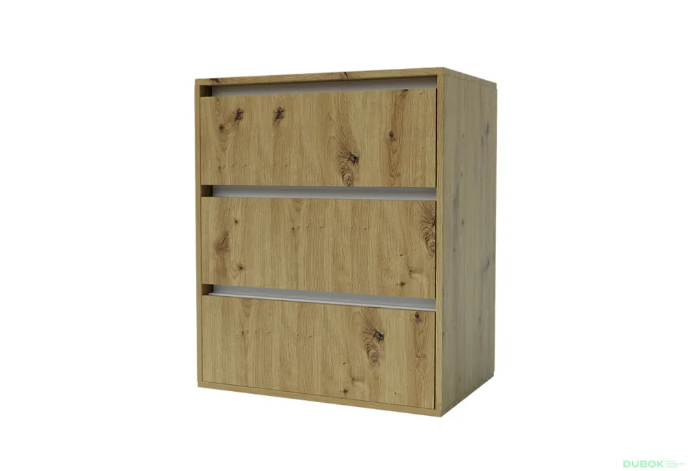 Bezpečná Platba Komoda Idea K 760/600/3š dub artisan / nymphaea alba