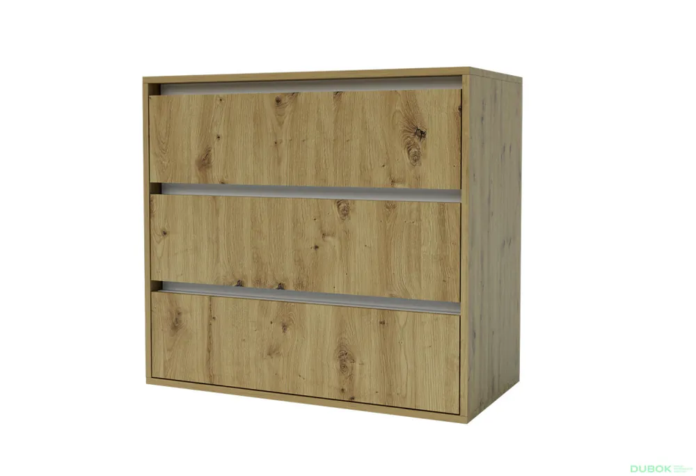 Komoda Idea K 760/800/3š dub artisan / nymphaea alba Pouze Dnes