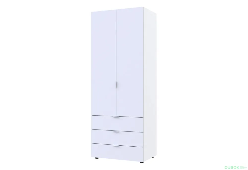 Skříň dvoudveřová Gelar 77.5 cm Bílá Akce