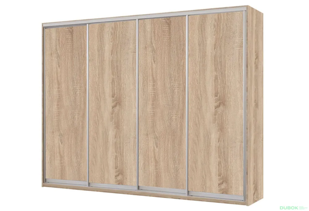 Nejprodávanější Skříň 4D 2700x2400x600, 4 DTD, Světlý dub sonoma