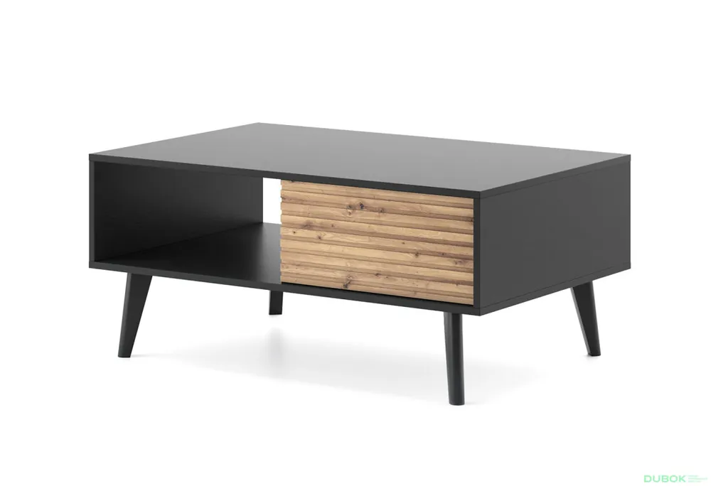 Cenově Výhodný Konferenční stolek L104 dub artisan / černý Willow