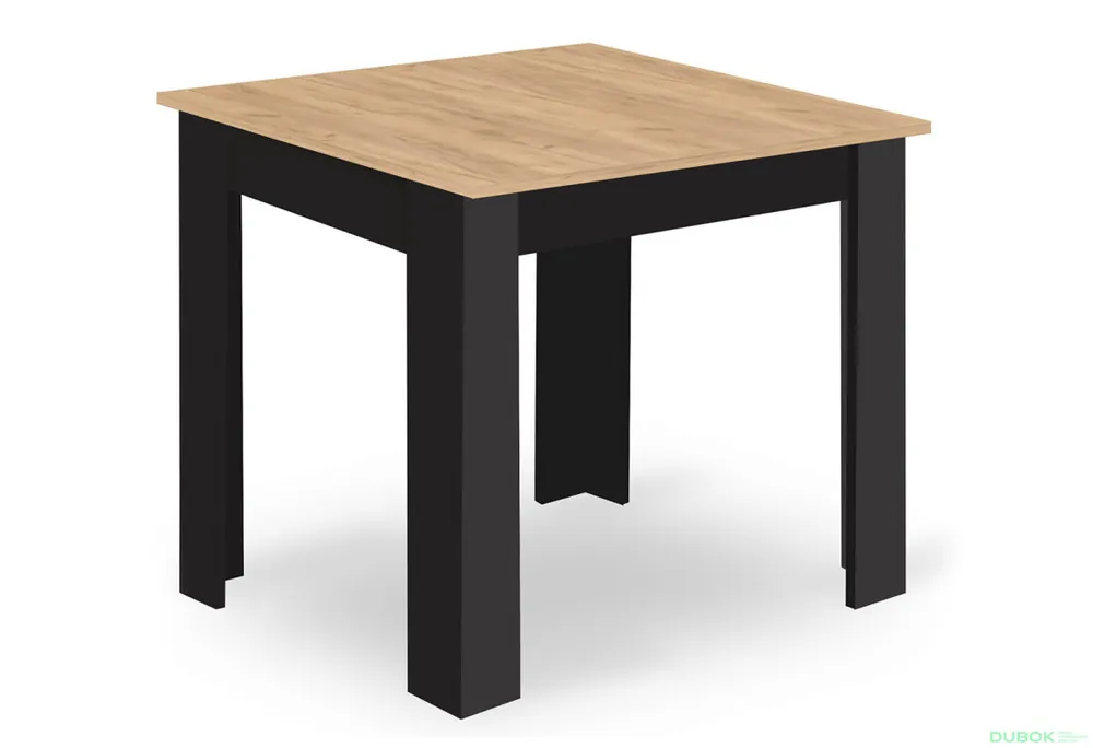 Stůl NP 80x80 Artisan nohy černé Aktuální