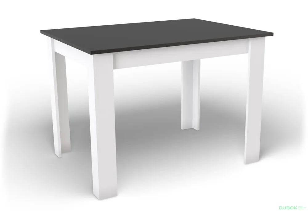 Super Cena Stůl NP 120x80 Černý + Bílý