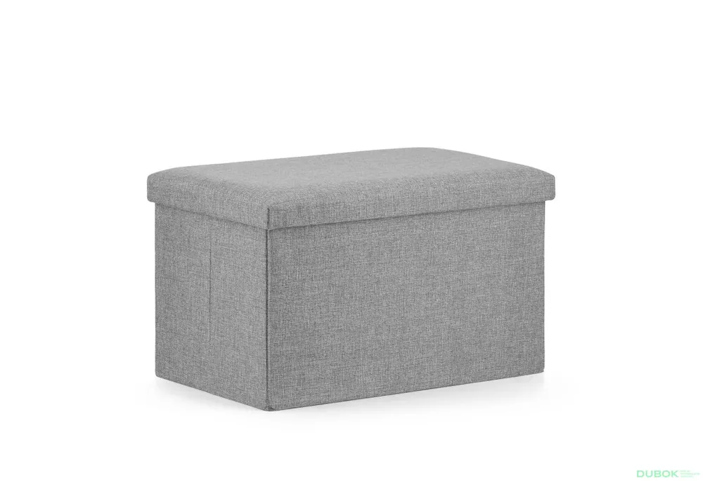Puf skládací XL - 60x38x38 cm šedá Výprodej