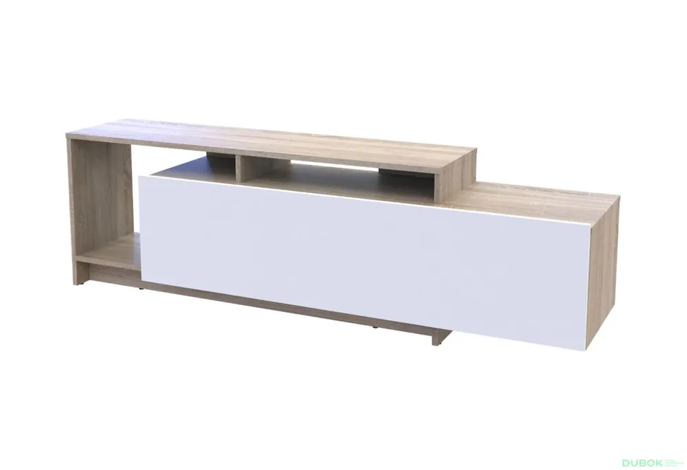 TV stolek U2 dub sonoma / bílý dřevotříska 160x38x48 Nejprodávanější