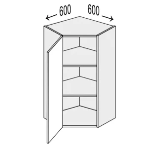 Značkový Vrchní roh V 45°/900 (600x600) 1dv Mary