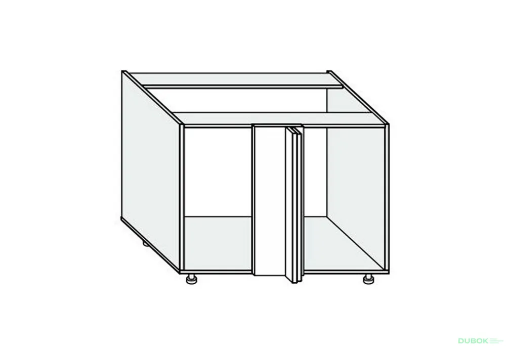 Aktuální Korpus KutN 90° 1dv 1050x650 Pro Blum 820mm