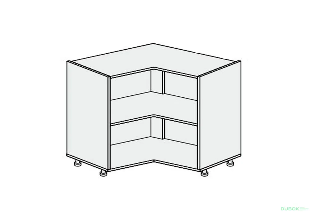 Korpus KutN 90° 2dv 1050x1050 Pro Blum 820mm Cenový Hit