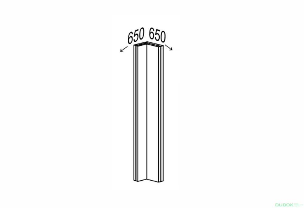 Spodní roh N 90°/820 klamání Mary Sleva
