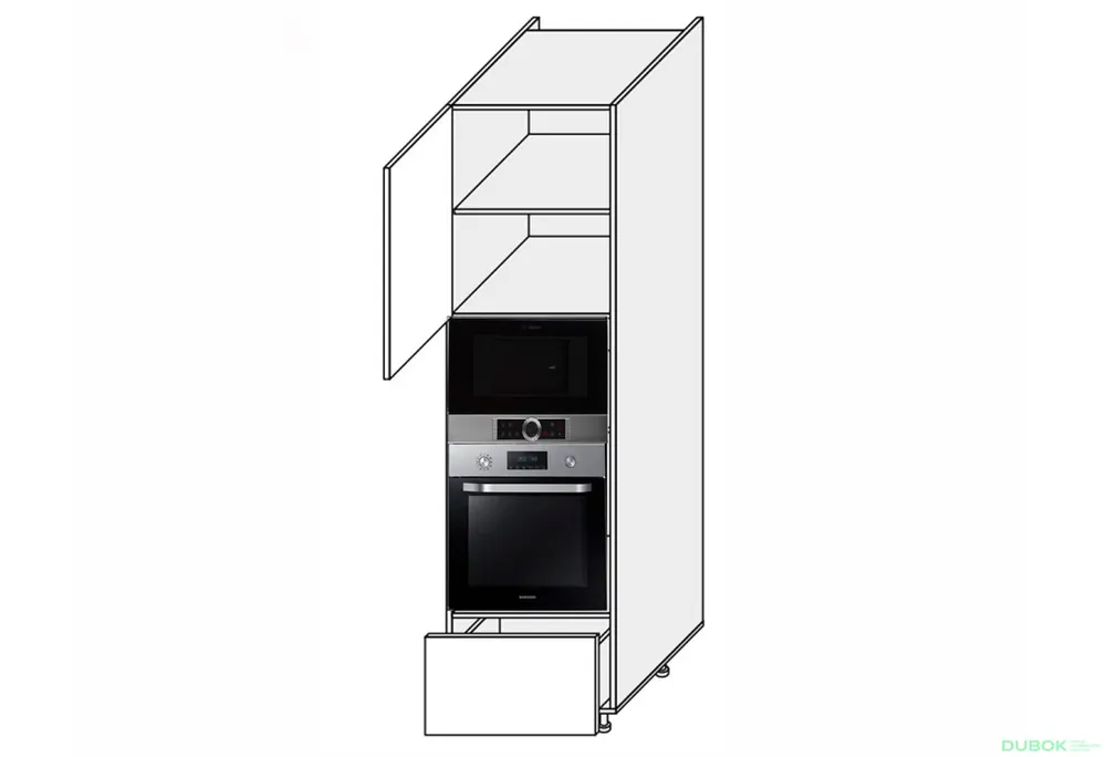 Originální Peníze 60PDM1SHX/2140 trouba + mikrovlnná trouba teleskop Pro Blum+Hettich levý Millenium Premium