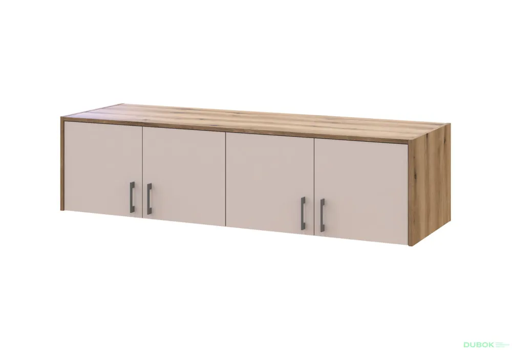 Výprodej Nástavba Rondi 4 dřevotříska 160x52x41 dub artisan / kašmír