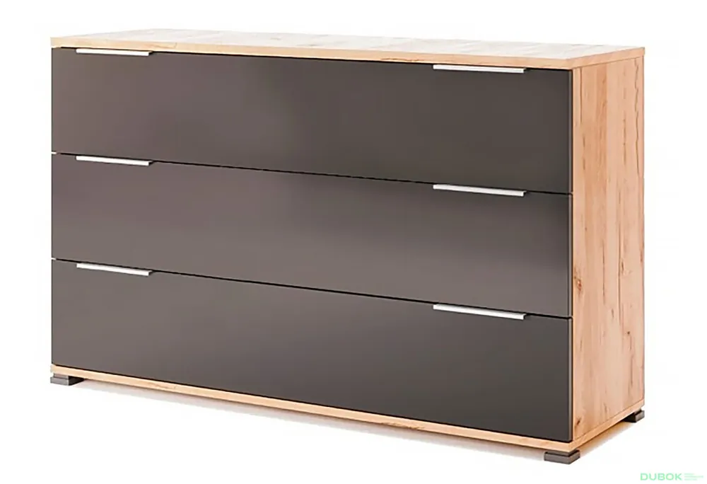Komoda 3šu Lava / dub kraft Luna Sleva