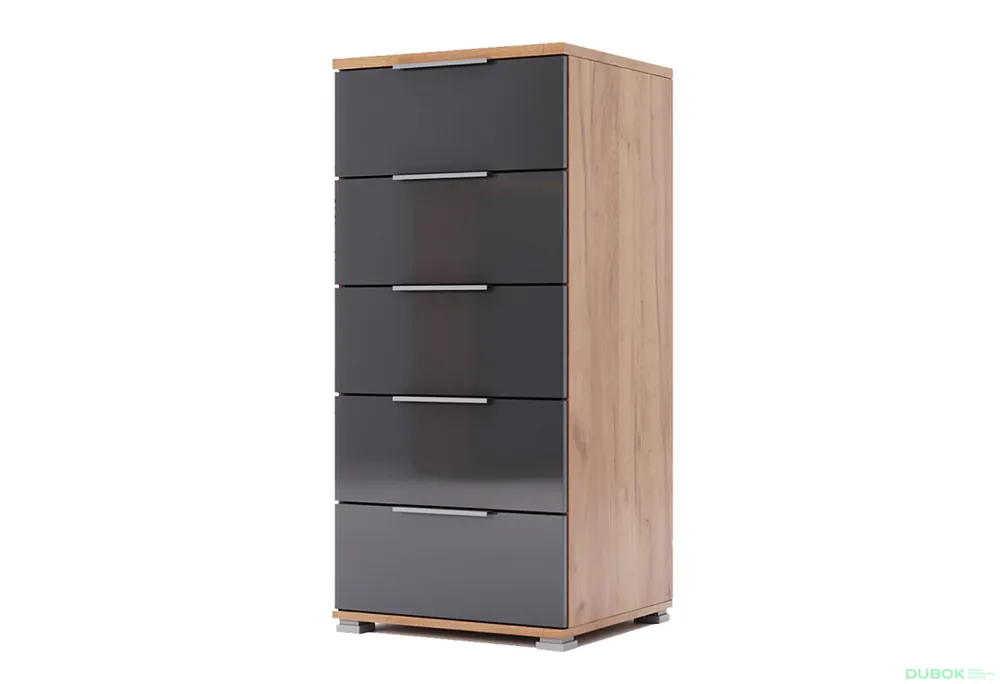 Komoda 5Š dub kraft / Lava Ramona Sleva