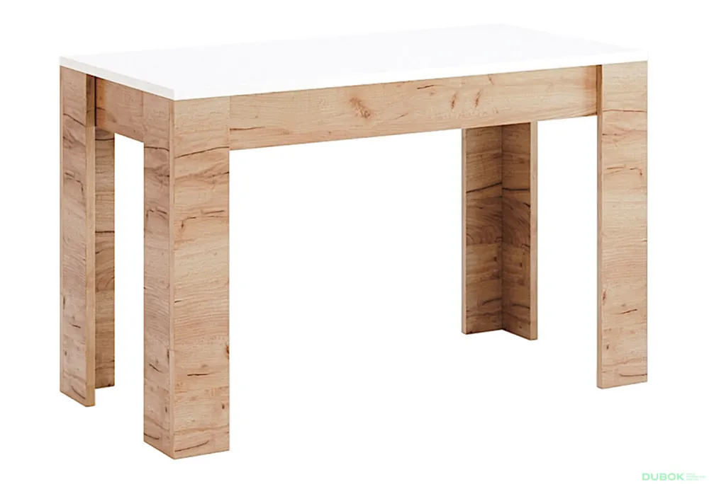 Nejlepší Cena Jídelní stůl 1200x650, dub kraft / bílý Asti
