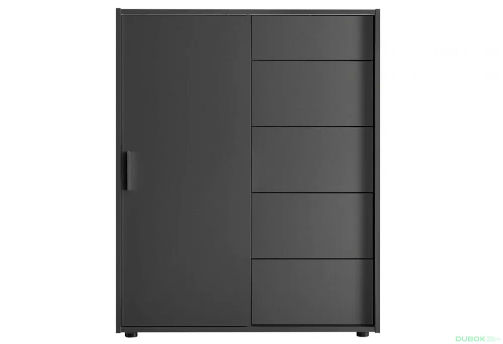Omezená Nabídka Komoda 1dv 5šx (Grafit) Case