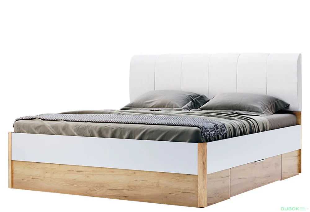 Horká Nabídka Postel 180x200 měkké čelo s šuplíky bez rámu Asti