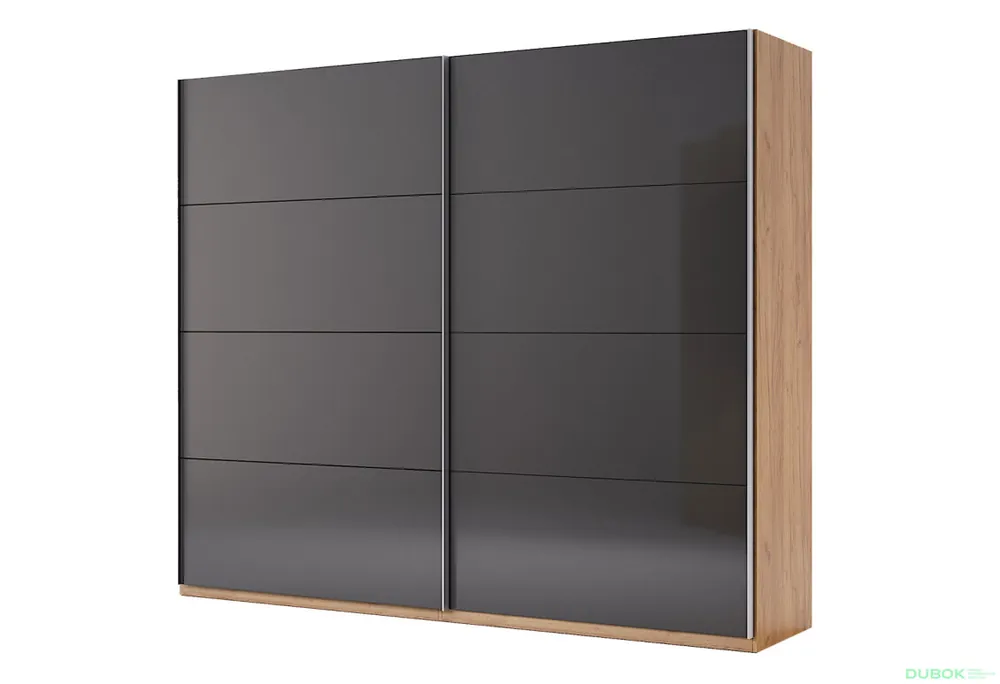 Expresní Doručení Skříň s posuvnými dveřmi 2,5x2,1m (Dveře Mat Láva), série N Luna