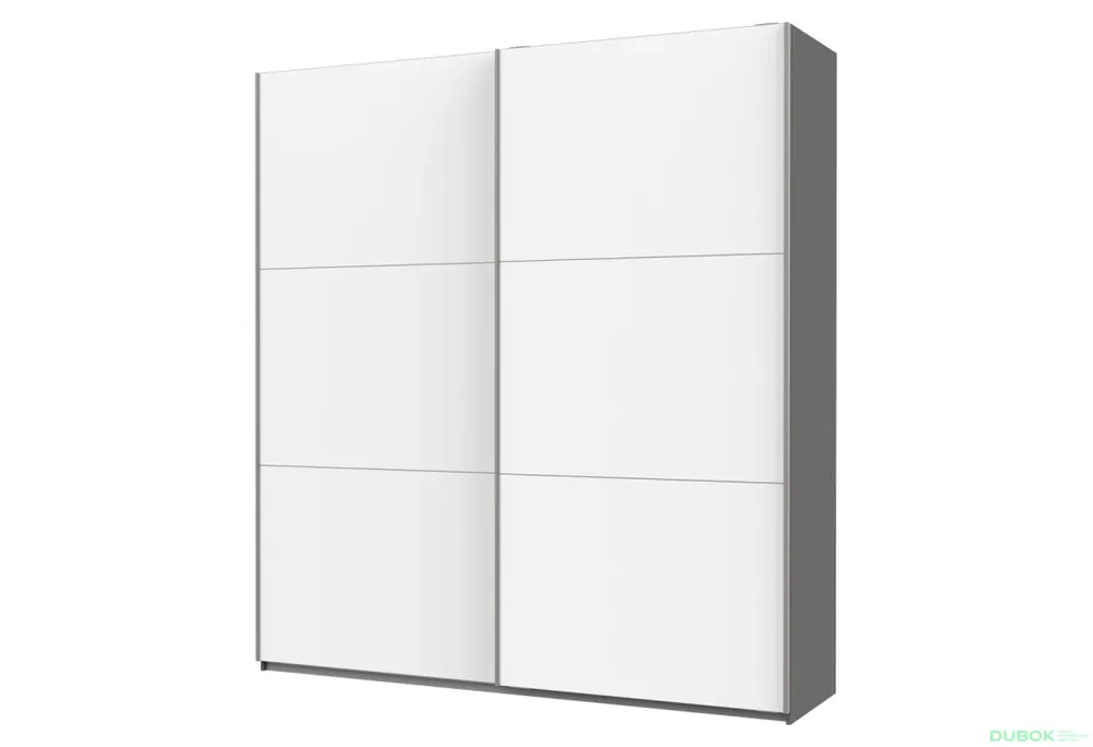 Levný Skříň G-Caiser Doros s 2 dveřmi DTD, 220 cm, antracit / bílá