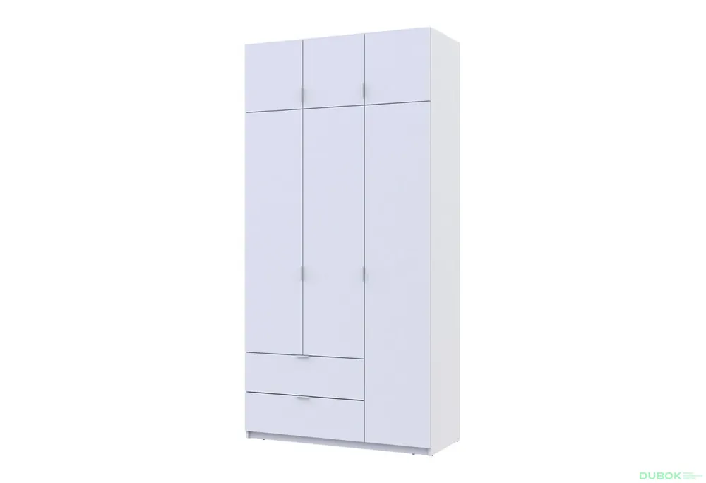 Skříň čtyřdveřová Lukas 120 cm bílá Sezónní Sleva