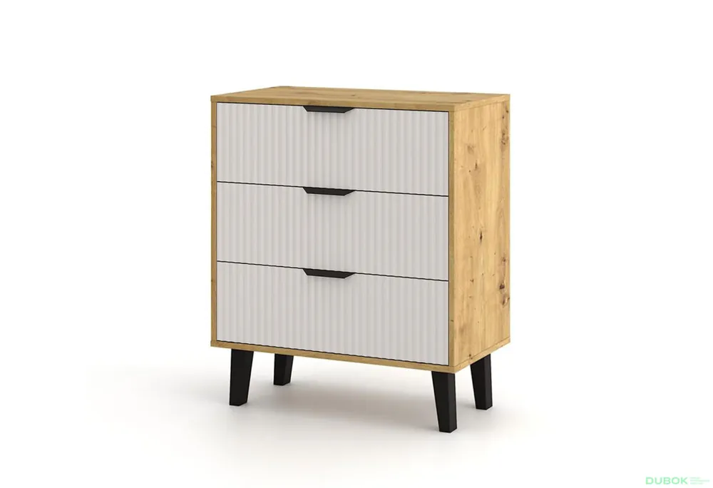 Expresní Doručení Komoda Borg Duo 3Š dub artisan / kašmír