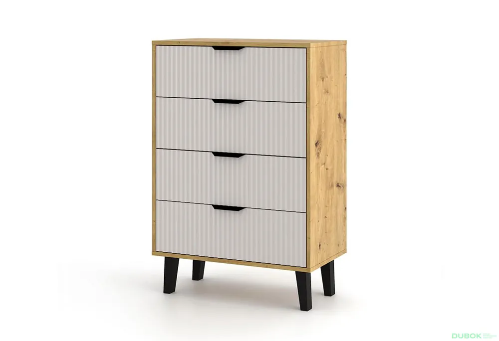 Komoda Borg Duo 4Š dub artisan / kašmír Horká Nabídka