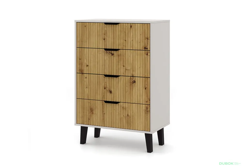Komoda Borg Duo 4Š kašmír / dub artisan Aktuální