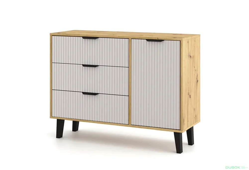 Pouze Dnes Komoda Borg Duo 1d3s dub artisan / kašmír