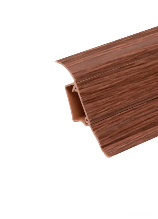Časově Omezené Obvodová soklová lišta plastová Döllken SLK 50 - W167 Merbau (pro PVC a vinyl) - 250cm