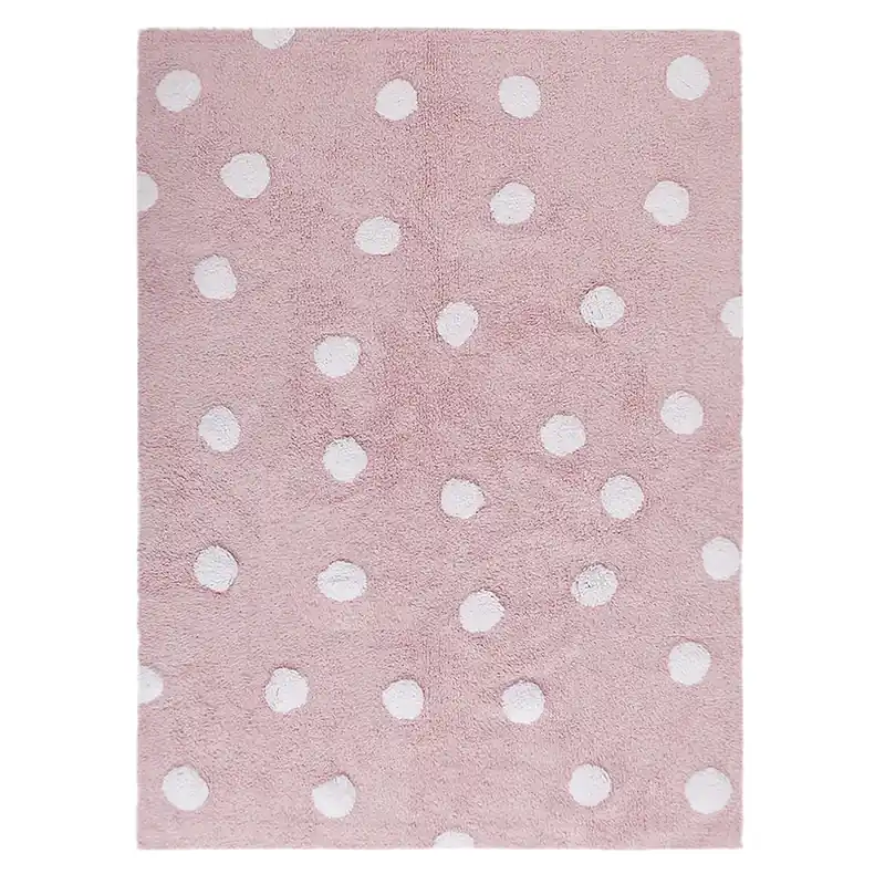 Dokud Zásoby Vydrží Pro zvířata Pratelný koberec Polka Dots Pink-White