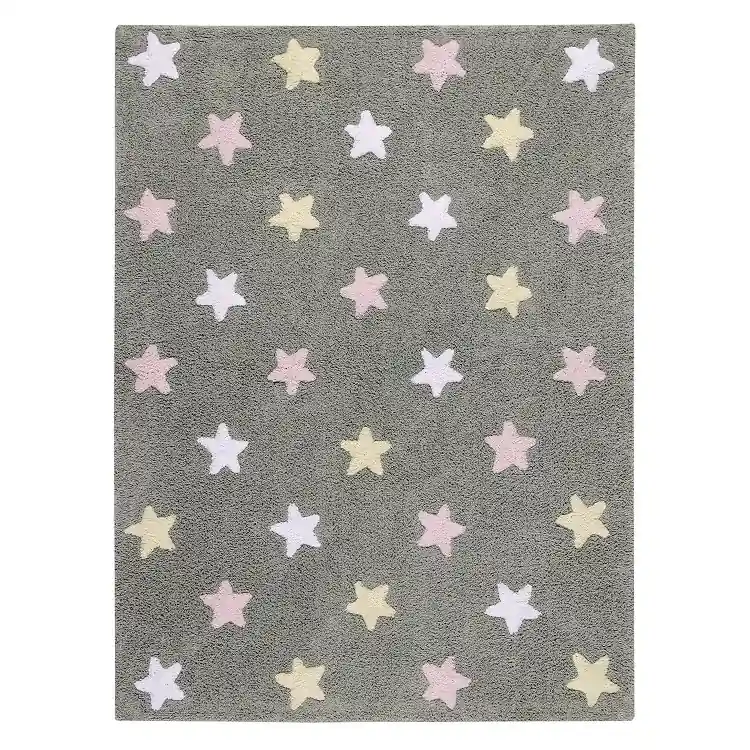 Expresní Doručení Pro zvířata Pratelný koberec Tricolor Stars Grey-Pink