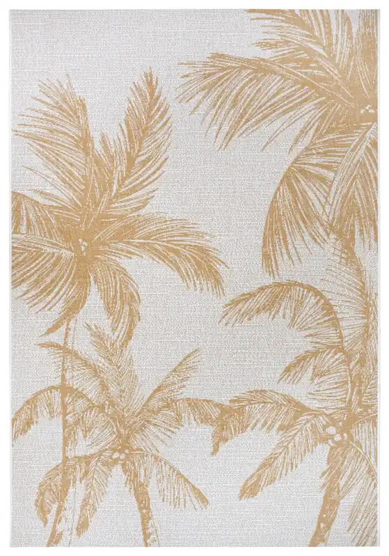 Nejlepší Volba Kusový koberec Beach 105171 Grey, Gold – na ven i na doma