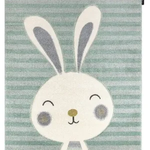 Bezpečná Platba Dětský kusový koberec Petit Rabbit green