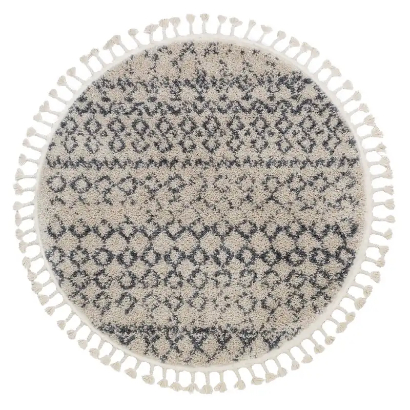 Kusový koberec Berber Agadir G0522 cream and grey kruh Koupit Online