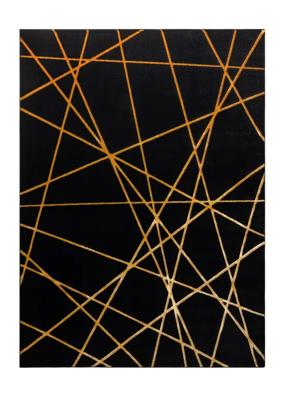 Horká Nabídka Kusový koberec Gloss 406C 86 geometric black/gold