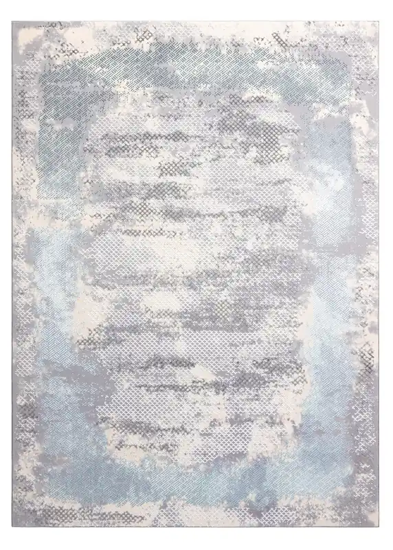 Kusový koberec Core A004 Frame ivory/grey and blue Značkový