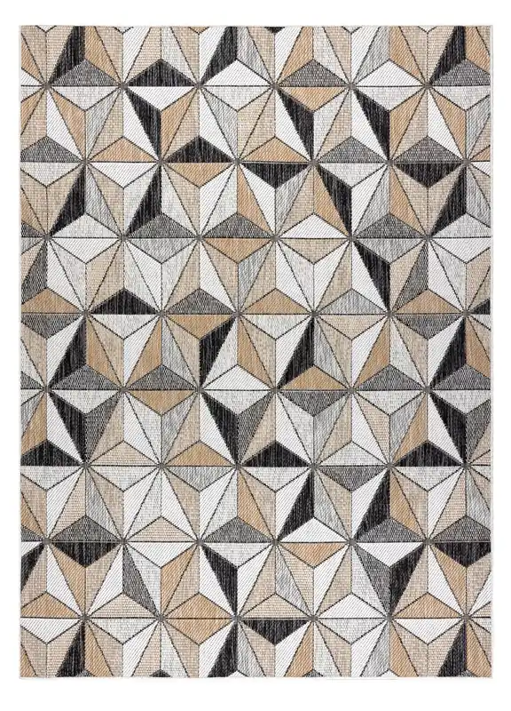 Kusový koberec Cooper Sisal Mosaic 22222 ecru/black – na ven i na doma Víkendová Akce