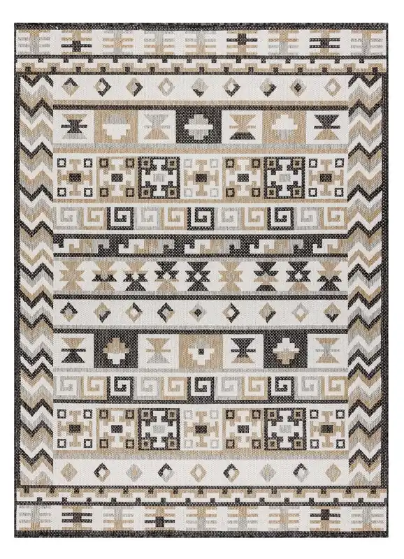 Kusový koberec Cooper Sisal Aztec 22218 ecru/black – na ven i na doma Pouze Dnes