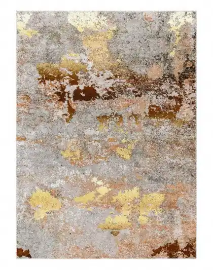 Kusový koberec Miro 51463.802 Abstraction grey / gold Cenová Bomba