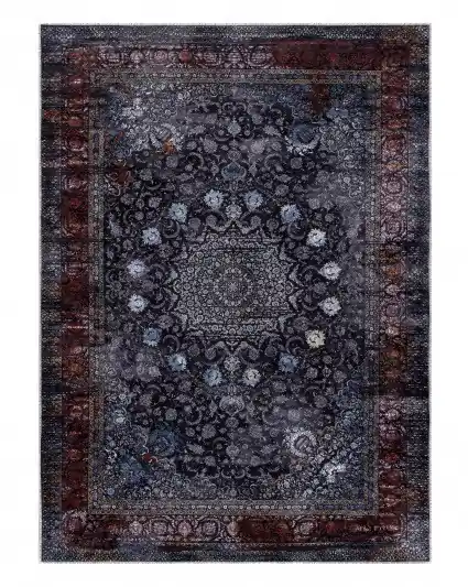 Kusový koberec Miro 51600.810 Rosette navy blue Poslední Šance
