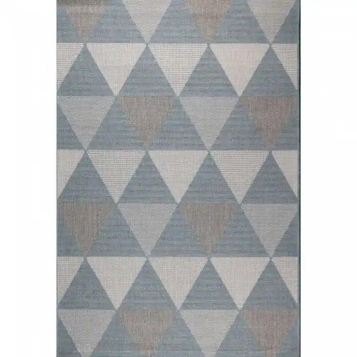 Kusový koberec Flat 21132-ivory/silver/light blue Poslední Šance