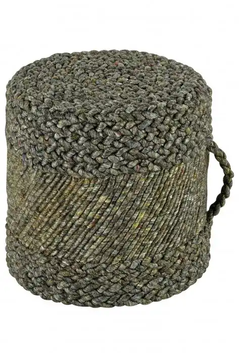 Pletený puf Pouf Copa 555 taupe Značkový