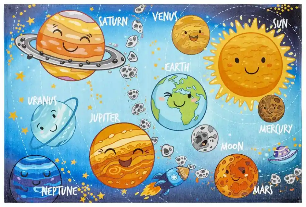 Dokud Zásoby Vydrží Dětský koberec s vesmírem Torino Kids 230 solar system