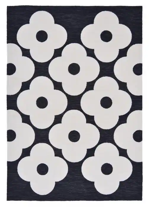 Cenová Bomba Outdoorový koberec Orla Kiely Spot flower black 460805 Brink & Campman