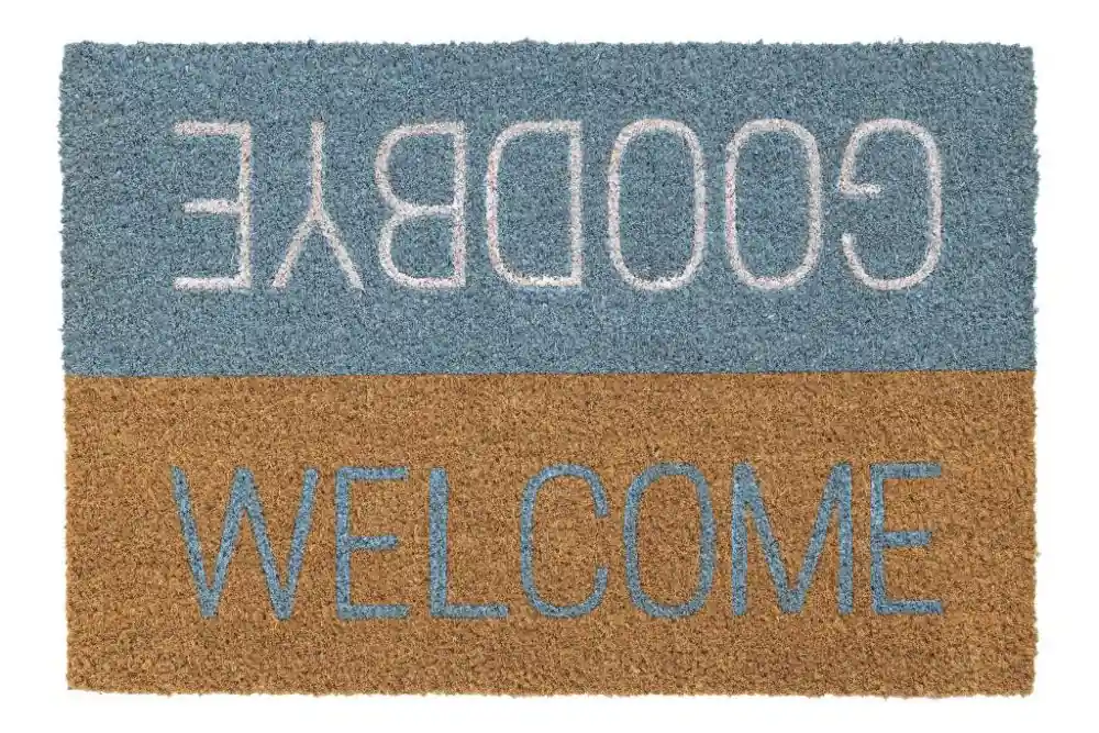 Autentický Rohožka 147 Ruco print 809 welcome goodbye blue