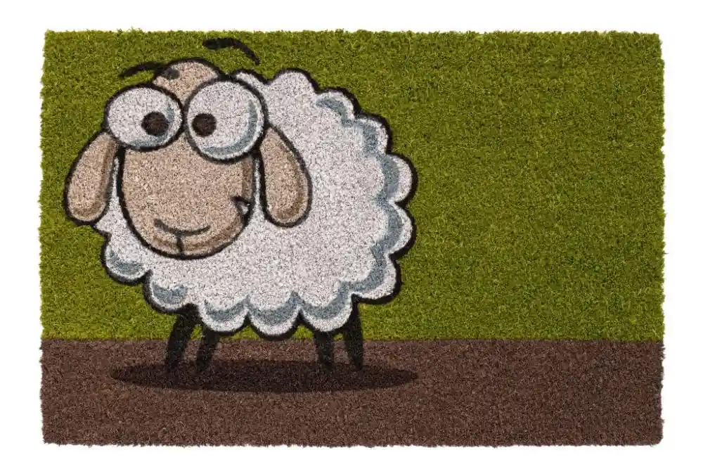 Rohožka 147 Ruco print 811 sheep green Pouze Dnes