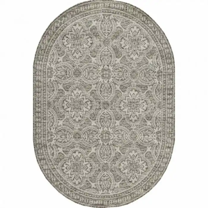 Kusový koberec OVÁL Flat 21193 ivory/silver/grey Originální